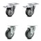 Service Caster 4 Inch Thermoplastic Rubber Wheel Swivel Top Plate Caster Total Lock Brake, 2PK SCC-TTL20S414-TPRB-2-S-2 - alternate 2
